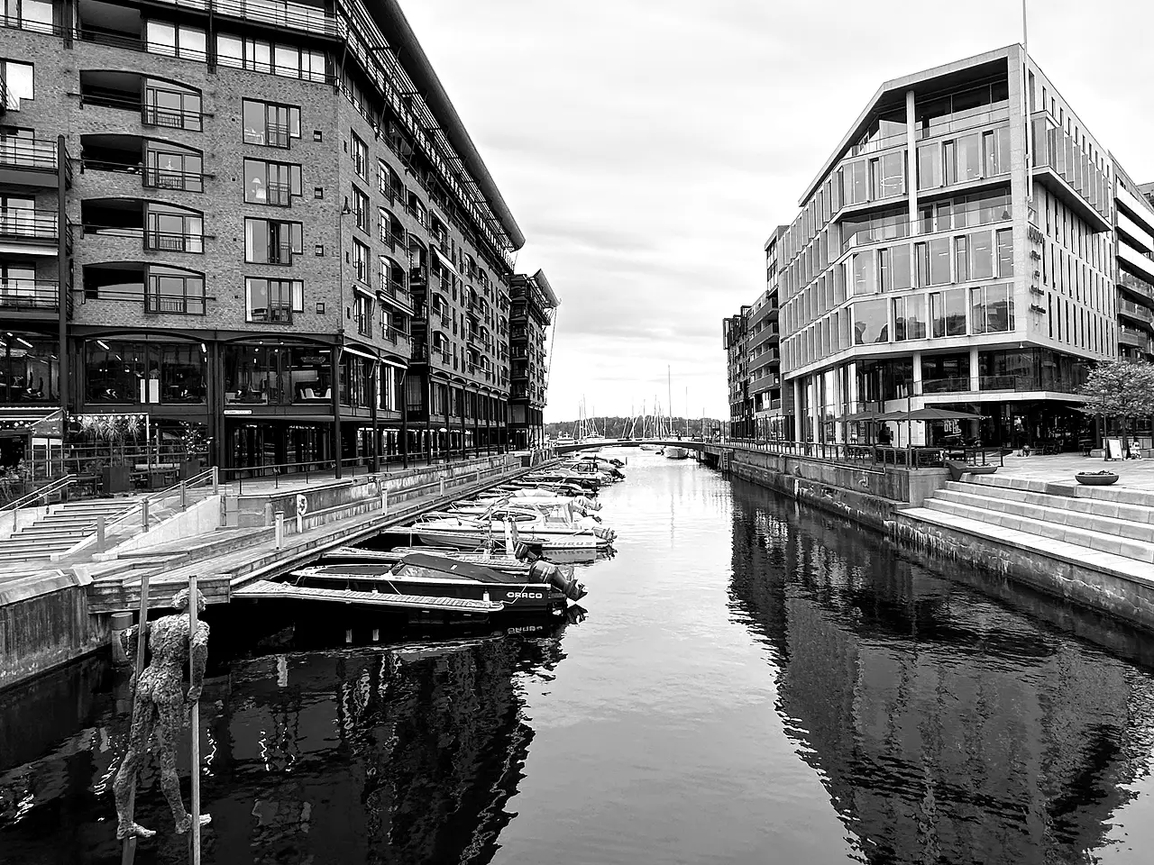 Kanalen ved Bolette brygge i Oslo, der Oppgjørskompetanse holder til